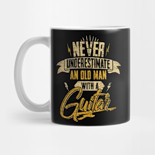 Guitarist old man Vintage Mug